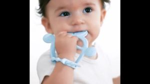 Silicone Teether Bracelet Mouth Gum Oral Care Wrist-Wrap Toy No BPA