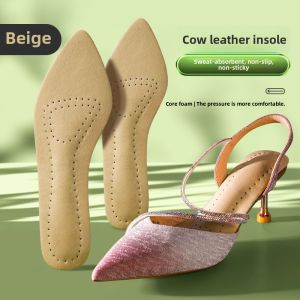 Womens Comfortable Thin Five-Seven Inch High Heel Shoe Insoles Breathable Absorbent Anti-Slip Adhesive Summer Sandals Pads