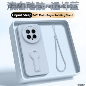 Shockproof Full Coverage Phone Case Rotating Stand Rope Feature Creative Minimalist Design