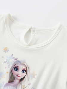 Princess Style round Neck Fashionable Dress for Young Girls Spring Autumn Cotton Long Sleeve Plaid Pattern A-Class Safety