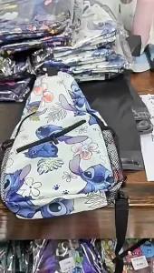 Backpack Computer Bag stitch Stitch Schoolbag Middle School Student Messenger Bag Pencil Case Printed Backpack Three-Piece Set