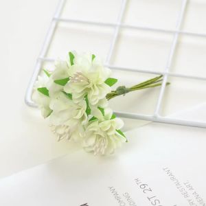 SMR | 6/18pcs Artificial Flowers Carnation Bouquet Wedding Party Decorations Home Vase Table Outdoor Garden Diy Wreath Gifts Scrapbook