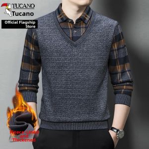 TUCANO | Faux Two-Piece Mens Fleece Thermal Sweater