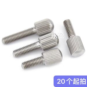 Small Head round Top Cylindrical Screw M6 304 Stainless Steel Hand Tightening Handle Bolt for Fishing Box Adjustment Tightening