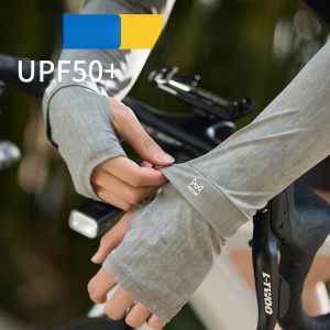 Miiow | Mens Sunscreen Ice Sleeve Fishing Cycling Long Arm Protection Ice Silk Hand Sleeve Cover Anti UV Cool Sensation Summer