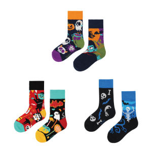 3 Pairs of Kids Cartoon Socks AB Design Asymmetric Mandarin Duck Tube Socks Hip-Hop Fashion European and American Street Sports