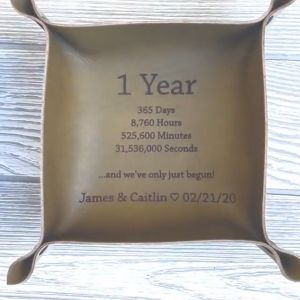 Custom Leather Desk Tray / Catch All Tray Storage Organizer