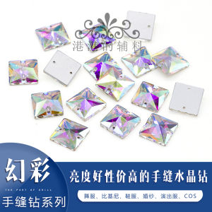 อุปกรณ์ DIY ประดับเพชรแก้ว 3 มิติ สำหรับเสื้อผ้าเต้นรำลากัน ด้านล่างเป็นพื้นแบน ประดับเพชร ชุดเต้นรำลากัน ชุดเต้นรำลากัน