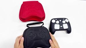 Hard EVA Game Controller Carrying Case Portable Shockproof Protective Storage Bag for PS5 PS4 Xbox Series Switch Pro Gamepad wit