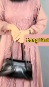 Khalis Hijab - Long Vest Cardigan Keondangan Vest Berukat Wanita Terbaru