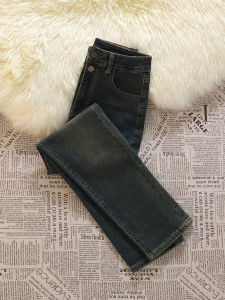 High Waist Slim Fit Straight Leg Jeans Womens Fashion Breadstick Style Cotton Stretch Denim Casual Wear Autumn 2025 New Arrival