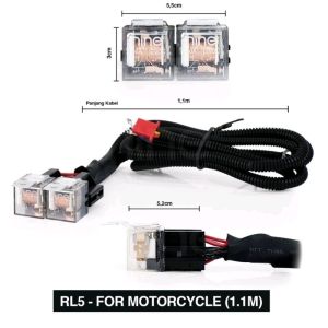 RELAY KABEL SET NINE LX-TRIX RL3 RL5 UNTUK LAMPU LED TEMBAK SOROT MOTOR MOBIL