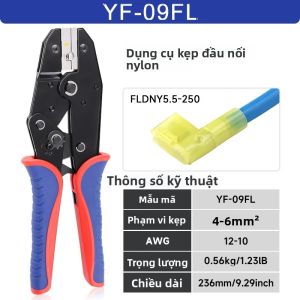 Dụng Cụ Ép Đầu Nối YEFYM Kiểu Chữ L Cách Điện/không Cách Điện Đầu Nối Dạng Thuổng Cái 4.8/6.3 Kìm Ratchet Dụng Cụ Điện Tự Làm Thép Carbon