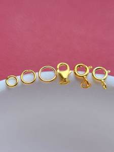 S925 Ancient Style Silver Plated Accessories Closed Ring Spring Fastener Lobster Buckle Bracelet Necklace Closing Button DIY Braid Rope