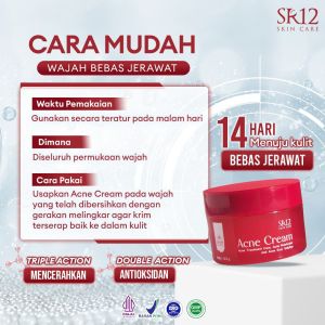 SR12 ACNE CREAM - Solusi terbaik kulit bebas Jerawat Pelembab khusus untuk kulit berjerawat