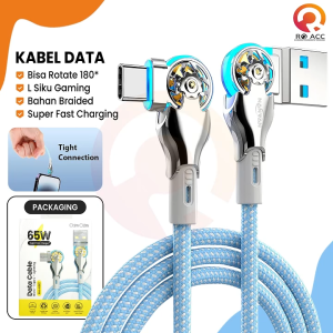 [RO ACC] NANVAN NVN-KD62 KABEL DATA CHARGER FAST CHARGING FOR MICRO USB / TYPE C / IPHONE ROTATE 180 GAMING PREMIUM