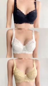 C13 Áo Bra Ren Bralette KATHY BRA Big Size Không Đệm Mút Mỏng Không Gọng Chất Ren Hoa Mềm Mịn