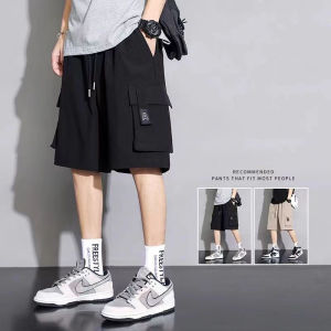 Cargo Shorts Men Korean Casual Bermudas Fashion Shorts Khaki Shorts Pants Half Pants Utility Cargo Shorts
