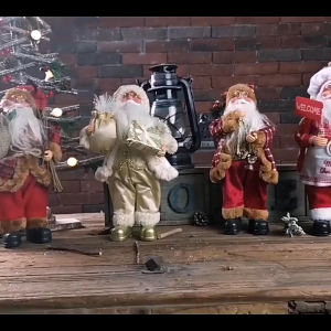 【2025 New】 15 Inch Santa Claus Doll 3D Cute Christmas Decoration Plush Doll Fireplace Ornament Home Window Toy for Christmas Cartoon Standing Gift Toy Christmas Tree Ornaments