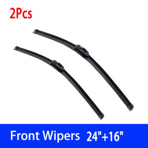 For Chevrolet Captiva MK1 2006-2018 Car Wiper U-type Soft Rubber Boneless Wiper HD Quiet Durable Automotive Wiper 24"+16"