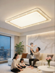 HUIPU | Luxurious Modern Ice-Cracked Design Rectangular Ceiling Light