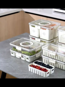 กล่องเก็บอาหาร กล่องเก็บผัก กล่องเก็บของในตู้เย็น กล่องใส่อาหาร สามารถวางผลไม้และอาหารปรุงสุกได้