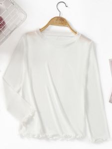 Girls Summer Sun Protection Ice Silk Inner Wear Thin Veil Hoodie Purple Gauze Shirt Micro Transparent Inner Layer T-shirt