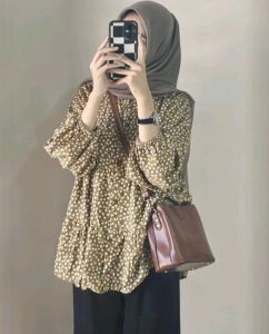 ATASAN BLOUSE WANITA REMAJA KEKINIAN/BLOUSE RAYON PREMIUM TERBARU WANITA DEWASA MOTIF BUNGA TERLARIS