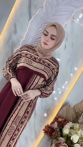 Gamis Rayon LD 120 Terbaru Motif Viral Elegan & Trendy