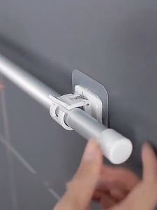 ตะขอยึดราวม่าน คลิปยึดราวผ้าม่านอุปกรณ์บ้า ไม่ต้องเจาะผนัง คลิปยึดราวม่าน ประสิทธิภาพการรับน้ำหนักที่ดี