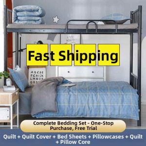 Washed Cotton Bedding Set Four-Piece Suite