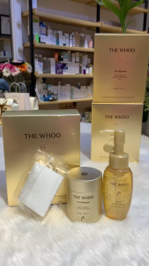 Set Phấn Tươi Trang Điểm Và Chống Nhăn Whoo UV Ultimate Anti-Wrinkle Cushion Sun Balm Special Set SPF50+/PA++++