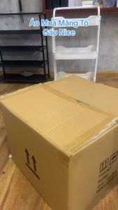 Áo Mưa Gấu NICE Có Kính Chắn Nước Dáng Dài Mũ Trùm Form Rộng Tay Che Tay Có Túi Tiện Dụng