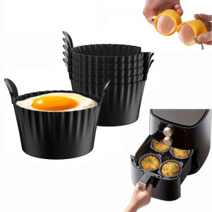 Silicone Air Fryer Egg Mold Reusable Nonstick Silicone Egg Liners Poached Egg Cups for Microwave Stovetop Egg Cooking