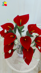 ANTHURIUM BELUDRU MERAH BUNGA HIAS K18 B8172 BUNGA ARTIFICIAL DEKORASI RUMAH