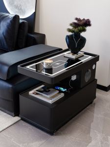 Modern Minimalist Italian Luxury Sofa Side Table Movable Coffee Table Living Room High End Feeling Side Table Desk Balcony Small Cart