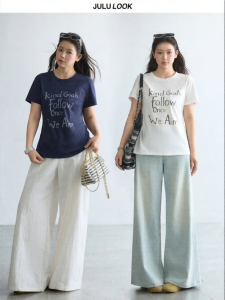 JULULOOK | Áo Thun In Hình Cổ Tròn Size Lớn