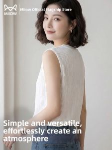 MiiOW | Summer New Loose Round Neck Ruffle Sleeveless Top