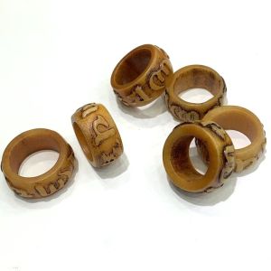 Nhẫn Ngón Trỏ Khắc Xương Ngựa Cam Sừng Bò Tự Nhiên Phật Giáo Vòng Tay Hạt Chuỗi Đồ Chơi Phong Cách Tây Tạng Cổ Điển Trang Sức Thời Trang