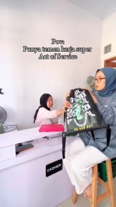 (Bisa COD) Tas Serut Anti Air Water Proof String Bag / Draw String / Gym Sack Tas Olahraga Pria Kekinian Motif NO BAD DAY