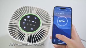 【3Year Warranty】Air Purifier HEPA high efficiency filter WIFI Voice Control&App Control 3-speed timing 3M high-efficiency filter element effectively filter dust smoke PM2.5 allergens and germs and can absorb lint fibers and pet hair