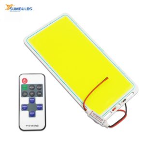 ไฟแผง LED COB แบบพลิกได้ 100W สว่างพิเศษ 12V DC แสงสีขาวเย็น สำหรับตกปลา แคมป์ปิ้งกลางแจ้ง หลอดไฟพกพา