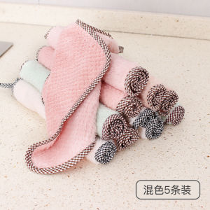 Thickened Double-Sided Hanging Kitchen Towel Oil Absorption Cleaning Cloth Water Absorption Power No Flocking Household Cleaning Tools