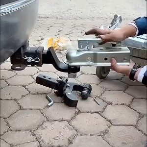 Trailer Coupler 2\" Hitch Ball 2\"/3\" Channel Tongue 3500 LBS Zinc Mount Set - Goodcatch Fishing Supply