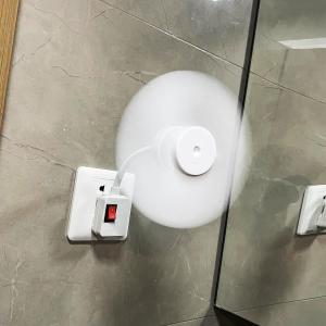 Electric Mini Fan Bathroom Kitchen Quiet High Wind Power Wall Mounted Small Fan for Home Dormitory Use No Brand Pure Color