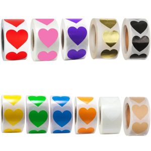 Heart-Shaped Sticker Labels Adorable Stationery Seals for Kids Scrapbooking Birthday Wedding Decorations Toys Gifts Childrens