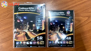 Kertas Foto Silky Doff 3R/4R/5R - SUN Colourlife Silky Photo Paper 4R/5R ( Support epson/canon/hp/brother ori/dye/pigment/art paper ink - 664 003 673 790 810 BT5000 GT51 52 dll)