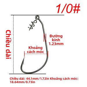 Móc Câu Cá FishTrip EWG Dành Cho Câu Cá Bass Với Lò Xo Định Tâm Móc Câu Swimbait Xoay Thép Carbon Cao Có Ngạnh Dùng Cho Mồi Mềm Nước Mặn.