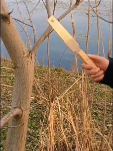 Gergaji Jepang Super Tajam Dua Sisi 31cm Portable Multifungsi Gergaji Kayu Pipa Peralon Baja