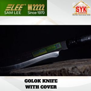 SYK Samlee Knife With Cover Outdoor Gardening Tools Steel Knife Pisau Potong Pokok Kecil Akar Pisau Kebun